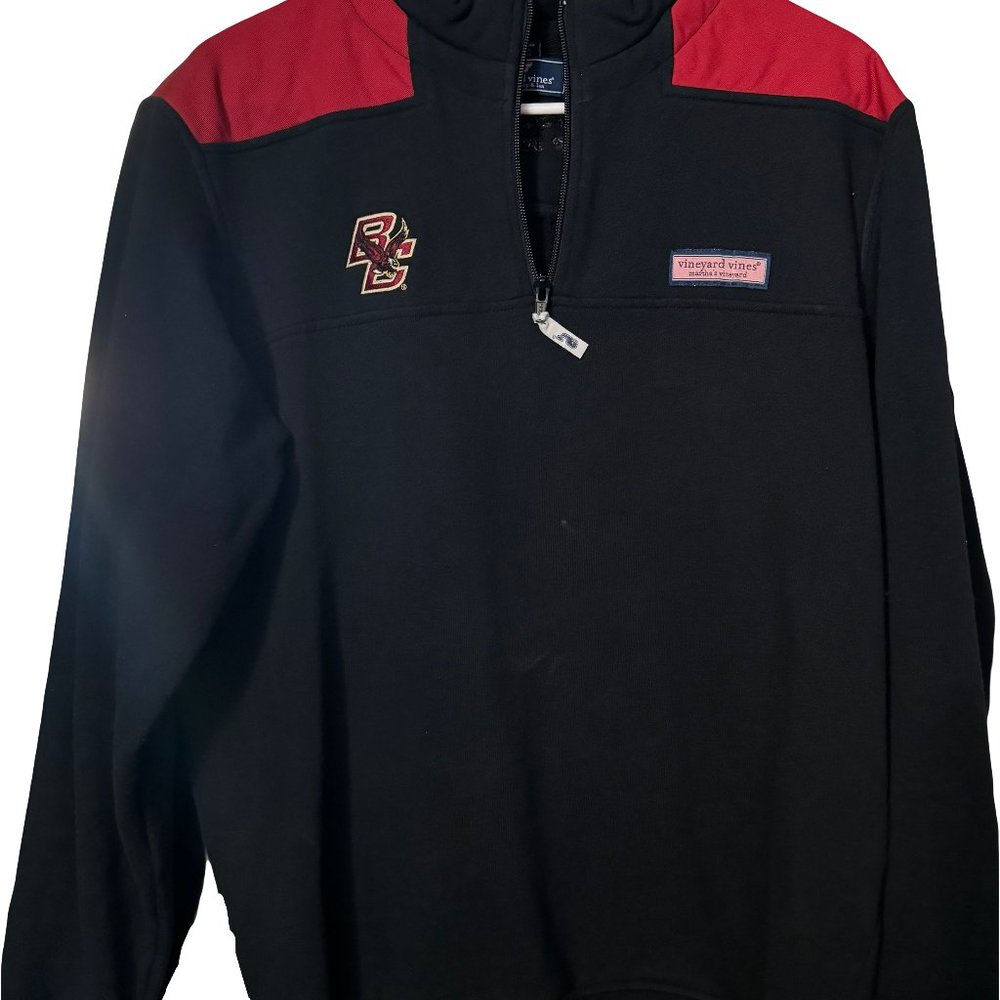 Boston College Football Vineyard Vines Men's Quarter Zip Pullover